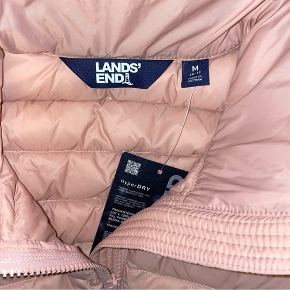 Lands' End light pink Puffer vest Size M - NWT - Picture 2 of 4